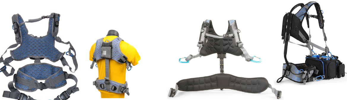 Back supporting belt system for audio bags