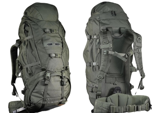 Military backpack with detachable waist belt